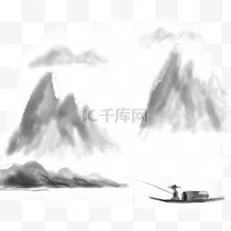 山水、水墨图片_山水画