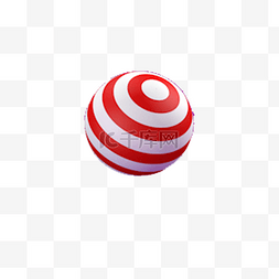 3d球体立体插画图片_红色的圆球免抠图