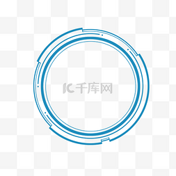 圆形边框圆形图片_科技感圆形简约线框免抠图