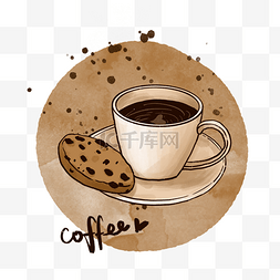 咖啡勺图片_卡通咖啡和曲奇PNG免抠素材