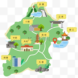 广州旅游景点图片_广州增城景点矢量图