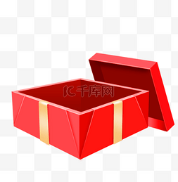 打开的礼盒图片_红色礼盒装饰图案