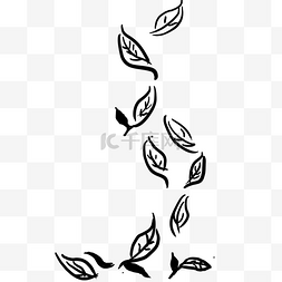 树叶图片_动画茶叶叶子漂浮元素