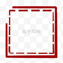 中国风边框图片_中国风红色方框边框标题框免抠png