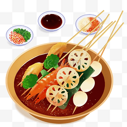 火锅撸串美食