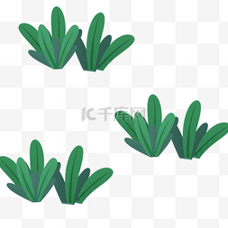 植物抠图素材图片_卡通绿色小草免抠图