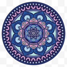 圆形古典中国风图片_民族风古典花纹地毯