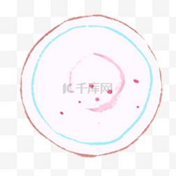 手绘卡通盘子元素