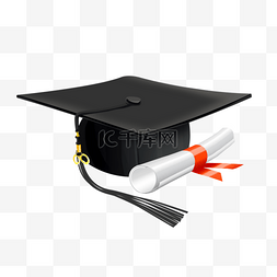 毕业证图片_卡通暗度毕业帽