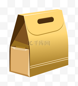 腐竹礼盒图片_黄色购物礼盒