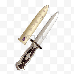 冷兵器紫宝石匕首