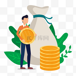 金融业务图片_商务风金融理财元素电商