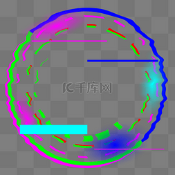 圆框图片_科技故障装饰边框