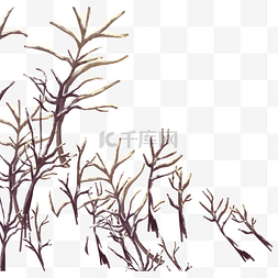 冬季大雪植物树