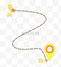 线路图片_虚线线路黄色坐标