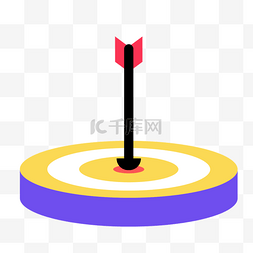 arrow左图片_3d立体黄色和紫色横放的箭靶