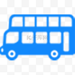巴士双层图片_蓝色双层大巴士