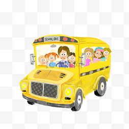 黄色的校车公交车