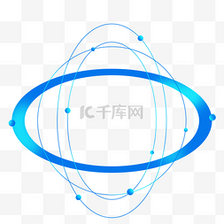 蓝色科技点线元素图片_不规则图形科技感点线蓝色