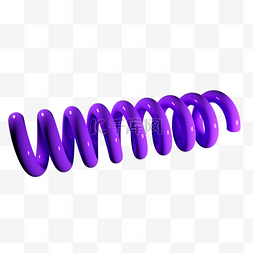 图片_C4D紫色促销装饰立体弹簧