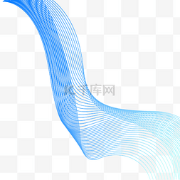 彩色动感波浪科技感线条