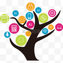 app图标图片_创意科技树图标