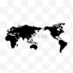 黑色世界地图