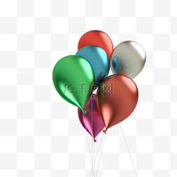 彩色促销图案图片_金属反光装饰气球
