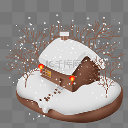 雪天里的房屋
