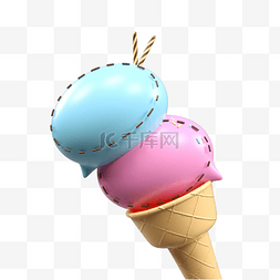冰淇淋3d对话框元素