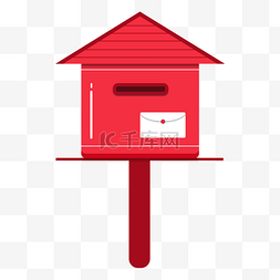 红色邮箱信封图标矢量图