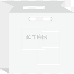 矢量白色手提袋纸袋商品袋