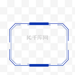 蓝色科技几何边框