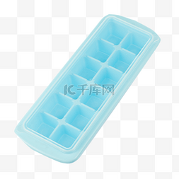 天蓝色多格冰块盒