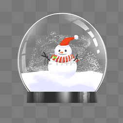 圣诞雪人水晶球
