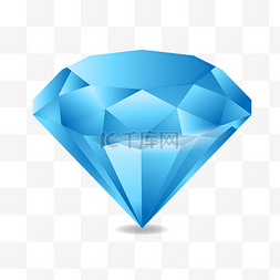钻石图片_蓝色的钻石