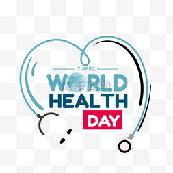 世界卫生日蓝色地球仪听诊器