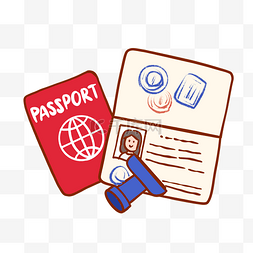 护照图片_护照盖章
