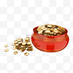 一堆金币
