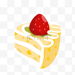 草莓卡通蛋糕图片_甜品蛋糕卡通元素