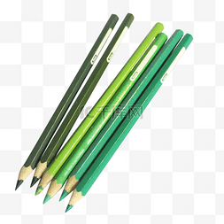 绿色系彩色铅笔