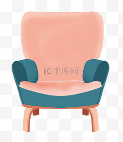 一把红色椅子插画