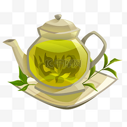 玻璃器皿茶壶插画