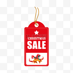 红色圣诞节标签图片_christmas sale红色促销标签铃铛