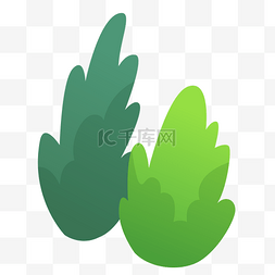 绿色的小草植物卡通