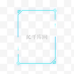 竖形方形科技边框