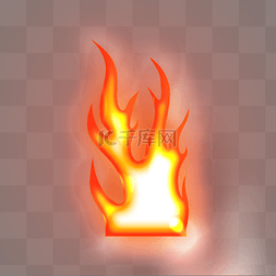 古代战争图片_红色写实燃烧火焰效果元素