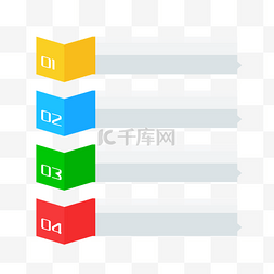 彩色数字顺序标题