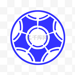 体育运动标志图片_体育运动类蓝色足球标志