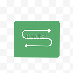 线型图标图片_绿色循环线型